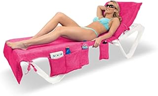 THE ITSA Beach Towel Holiday Sun Lounger Cover/bag With Pockets and carry handle 100% cotton terry towelling (CHARCOAL)