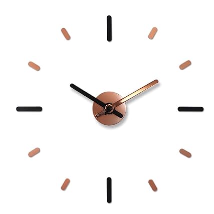Presentime & Co Large Frameless DIY Wall Clock for Modern Home/Office Decoration, Silent no item