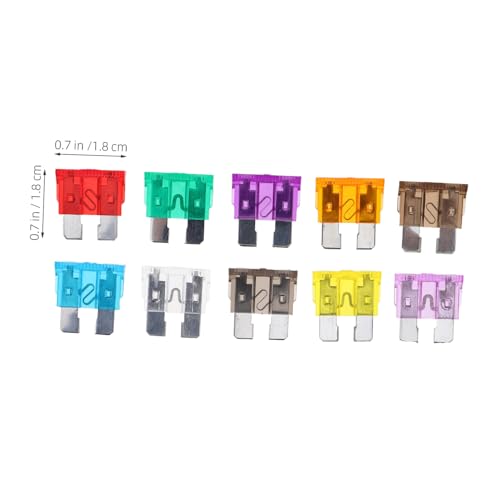 Kit de 50 fusibles automotrices mini surtidos tipo hoja con caja de almacenamiento para autos, RVs, camiones, motocicletas y botes miniatura 2