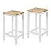 SoBuy Set 2 SgabellI per cucina moderno SgabellI legno massello Bianco altezza 61 cm, Max Portata 100 kg FST29-WNX2