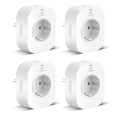 Wlan Smart Steckdose mit Strommessung, Alexa Steckdose, Smart Home WiFi Steckdose, Alexa Zubehör, Zeitplan, Fernzugriff, Funktioniert mit Alexa, Google Home, SmartThings, Nur 2,4-G-WLAN, 16A