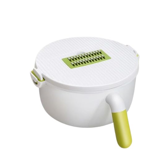 KQQK 千切り 大根 多機能 せんぎり野菜 キャベツ 千切り だいこんおろし器 調理器 セット 水切り たまご黄身分け セット薄切り 細せん切り おろし スライス サラダ 滑り止め 安全ホ (白)