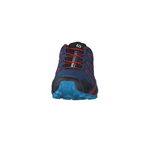 Salomon SPEEDCROSS 4 Zapatillas de trail running, Hombre, Azul (Poseidon/Hawaiian Surf/Fiery Red 000), 42 2/3 EU (8.5 UK)