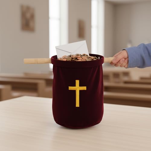 Bolsa de iglesia para evitar ruidos en colecta de terciopelo 4