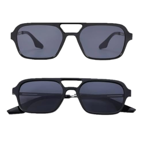 Retro Black Unisex Sunglasses 2-pack