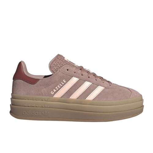 Image of adidas Womens Gazelle Bold Lace Up Sneakers Shoes Casual - Brown