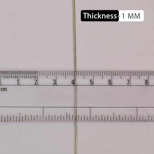 Embroiderymaterial French Coil Bullion Metallic Wire Dabka for Embroidery,Beading and Jewelry Making, Frost Color, 1MM, 50 Yards(100 Gram)