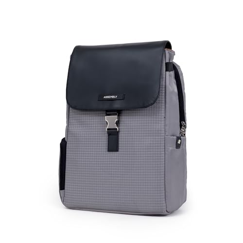 Image of Assembly Arto Laptop Backpack for Men Women 15.6 Inch Quilted Office Travel Bag with Trolley Sleeve Business Travel Bag