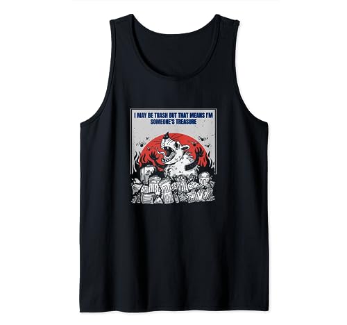 I May Be Trash Panda Treasure Funny Mapache Basura Animal Camiseta sin Mangas