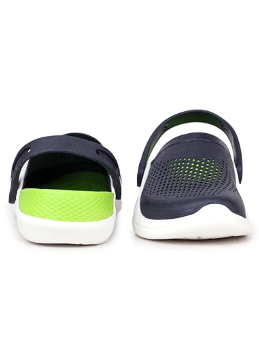 Image of Athco Avatar Clogs for Men|Boys|Unisex|Dual-Color Soft EVA Cushioned Footbed|Easy Wear with Adjustable Back Strap|Lightweight|Flexible|Breathable|Extra Soft Comfortable Anti-Skid Casual Mule|All-Season|Summer|Monsoon|Rain|Winter|Waterproof|Casual Slip-On Sandal|Indoor & Outdoor Wear|Trendy|Fashionable|Stylish|Shoes