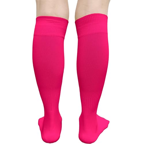 COUVER Mens Polyester Soccer Knee High Socks Sports Team Socks, 1 Pair3