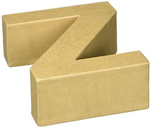 Glorex- Letra Z de cartón, Color Naturaleza, z (6 2029 126)