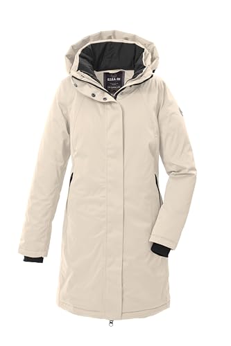 Parka fonctionnelle pour femme capuche amovible veste gris clair