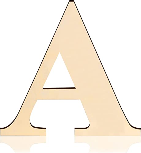 Image of 12inch Blank Wooden Letters,1/4inch Thick Unfinished Wood Letters Decorative Alphabet Bord Letters for Wall Decor DIY Crafts Painting Wedding Birthday Party