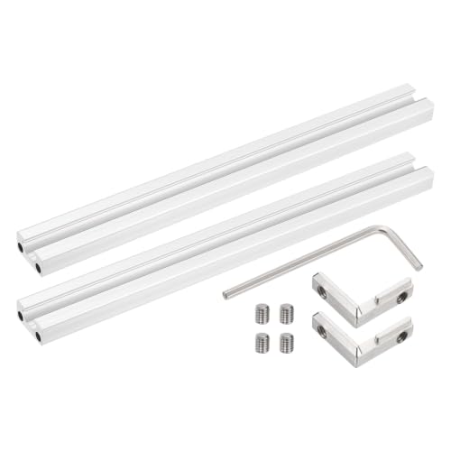 DTGN 2 Pack 1020 Aluminum Extrusion Profile 7.87"/200mm 10x20mm T-Slotted One Channel Linear Slot Bar Rail W/Corner Slot