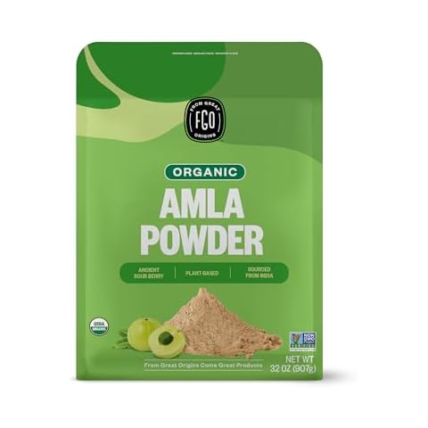 FGO Organic Amla Powder - 32oz, USDA Organic Indian Gooseberry (Amalaki), Non-GMO, Natural Vitamin C - 100% Raw and Natural Cover