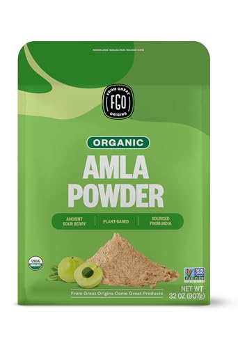 FGO Organic Amla Powder, 2 Pound / 32oz, USDA Organic Indian Gooseberry (Amalaki), Non-GMO, Natural