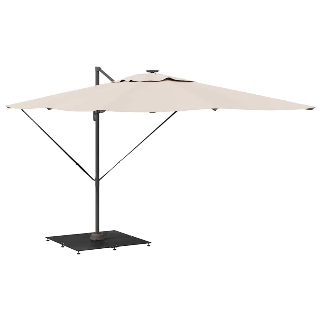 Stojak na parasol przeciwsłoneczny, czarny, ze stali, 100 x 100 x 4 cm, stabilna podstawa parasola przeciwsłonecznego na balkon, taras, do ogrodu, z regulowanymi nóżkami i wytrzymałą wagą dla