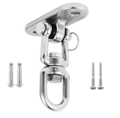 ConKrian Schaukelhaken 360° Drehbar, 450KG Kapazität, Schwerlast Deckenhaken für Hängesessel, Boxsack, Yoga, Slingtrainer