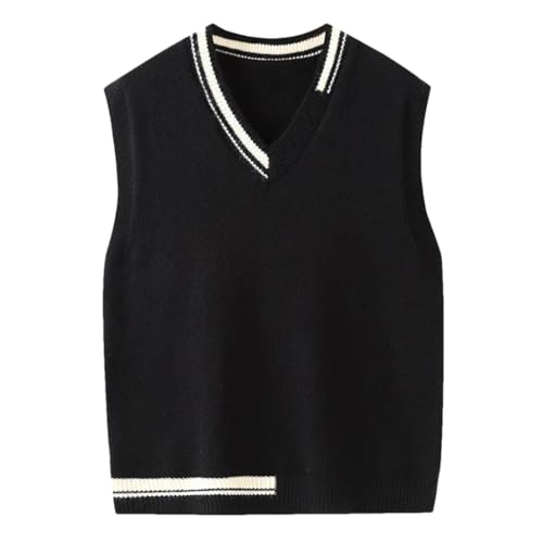 Men’S Casual Lightweight V-Neck Sweater Vest Loose Fit Sleeveless Knit Pullover