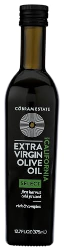 Cobram Estate Extra Virgin Olive Oil 100% California Select, First Cold Pressed, Non-GMO 375mL, Keto Friendly High in Antioxidants, Made from Californian Grown Olives, 12.7 Fl Oz
