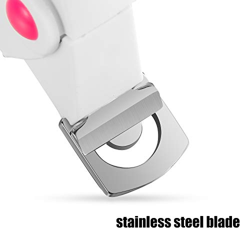 4 Pieces Nail Design Tools Acrylic Nail Clipper Nail Cutter with Stainless Steel Cuticle Trimmer and Cuticle Pushers (White)