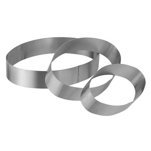 Hemobllo 3pcs Non Stick Mousse Cake DIY Baking Ring for Cakes Safe and Easy to Clean for Parties and Desserts