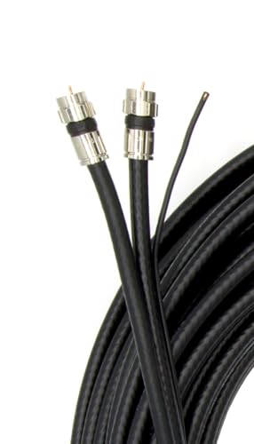 Câble coaxial double RG6 haute durabilité 18 AWG fabriqué aux États-Unis 100 ft