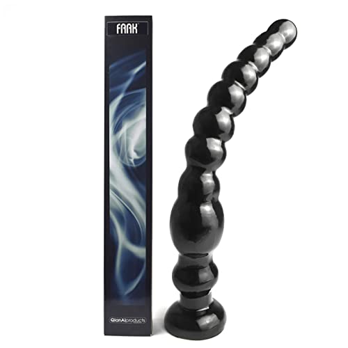 FAAK 12 pouces perles anales flexibles avec ventouse,Plus on est de fous,plus on rit,Gode plug anal 10 boules,Gode à perles extra-long pour un plaisir anal profond.