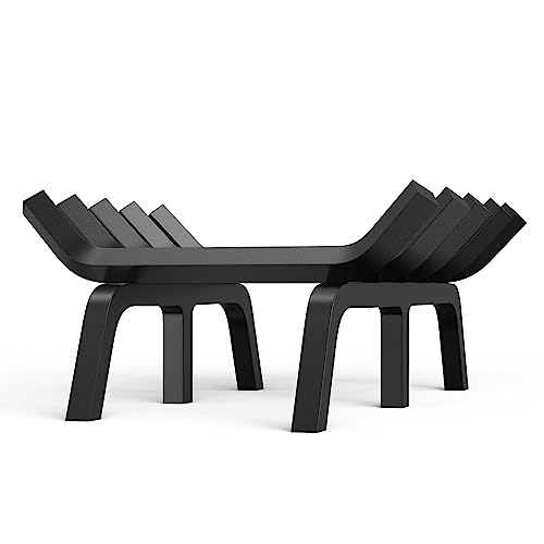 VEVOR Kaminholzrost, 61 cm, robuster Kaminrost mit 6 Stützbeinen, 1,9 cm massive, pulverbeschichtete Stahlstangen, Holzscheit-Halterung für Kamine im Innen- und Außenbereich