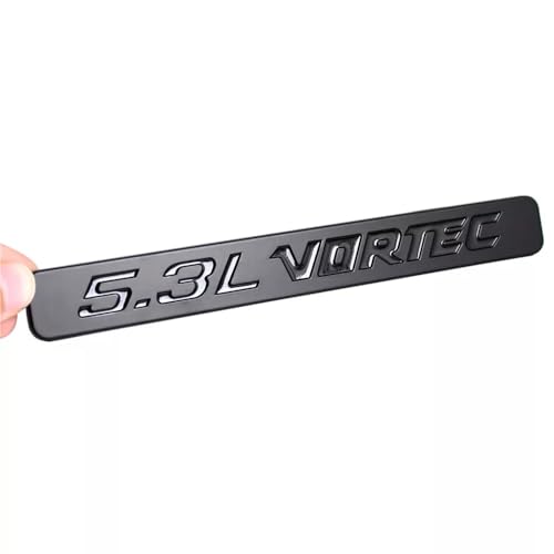 Image of Hood Door Side Emblems Engine 3D Badge Nameplate Decals Fits for 5.3l Vortec 2PCS (All Black)