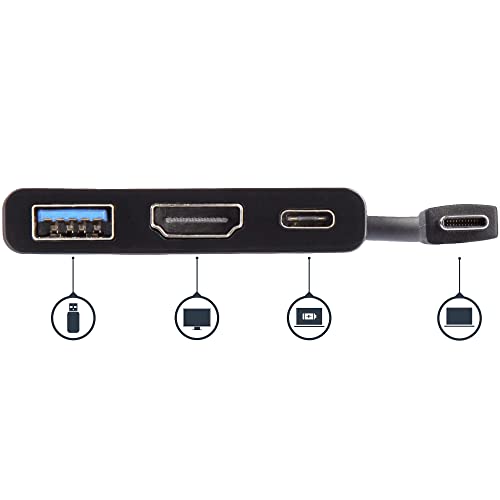 Adaptateur multifonction USB-C vers HDMI 4K StarTech.com avec Power Delivery et USB-A CDP2HDUACP
