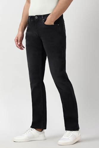 Image of Peter England Men's Regular Fit Denim Jeans for Daily Casual Wear