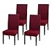 Produktbild MOLVCE Hussen für Stühle 4er Set Stretch Stuhlhussen Universal Stuhlhusse aus Polyester Stuhlbezug für Esszimmer, Hotel, Bankett, Partys Deko, Hochzeit, Bordeaux