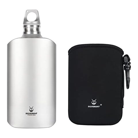 SILVERANT Ultraleichte Titan-Wasserflasche 600 ml Cover