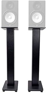 (2) Rockville 36” Studio Monitor Speaker Stands For Yamaha HS8 Monitors