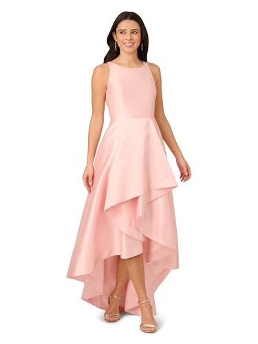 Image of Adrianna Papell Womens Mikado High-Low Gown
