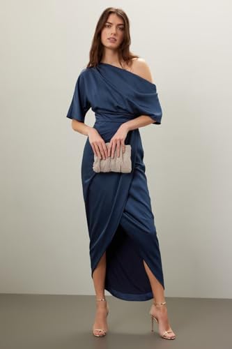 Satin Mother of The Bride Dresses Women’s Mermaid One Shoulder Formal Wedding Party Gown2