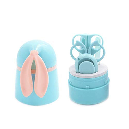 Baby Nail Clipper Set with Scissors,Tweezers and Nail File,Complete Care for Any Child,Newborn,Infant or Toddler Nails (5 pcs) (Blue)