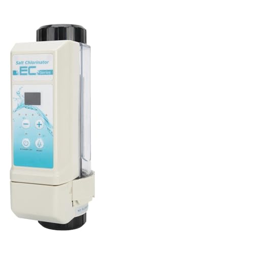 Salt Chlorine Generator for Swimming Pools &amp; SPAs, LED Control Panel, Salinity Display, Efficient 8g-20g/h Output, Easy to Use Pool Chlorinator, Ideal for Home Use.