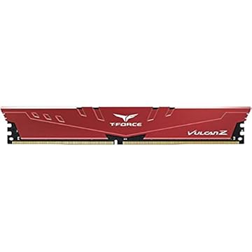 Memória Desktop Gamer Team Group T-Force Vulcan Z 16GB DDR4 2666 Mhz 1.2V - Red - TLZRD416G2666HC18H01