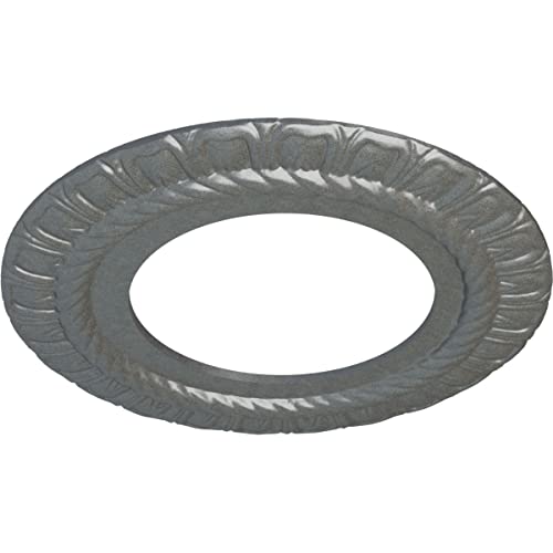 Image of Ekena Millwork CM10CLPLS 10 5 /8 inchOD X 5 3 /4 inchID X 1 /2 inchP Claremont Ceiling Medallion Fits Canopies Up to 7 inch, Platinum