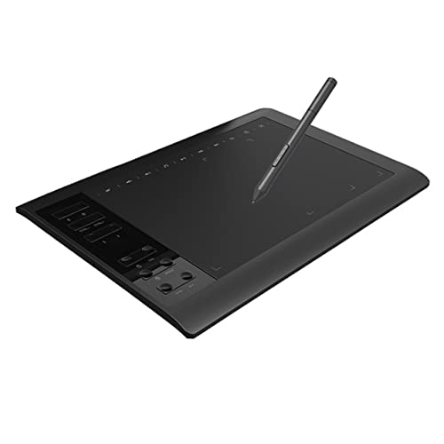 DOITOOL Digital Art Tablet 233 Pps Reading Speed Drawing Tablet for Phone/Computer Instant Driver Recognition Wide Software Compatibility Black Writing Pad