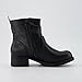 Dunes Max Motorcycle Womens Ankle Boots – Comfortable Booties for Women with Zipper & Buckle, Combat Boots Style, Memory Foam, Wide Width Options BLACK 6.5