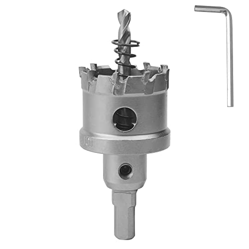 Lochsäge Hartmetall-Bohrer TCT-Bohrer-Lochsägen-Set Bi-Metall Lochsäge Hohl-Bohrkrone für Edelstahl Eisen Legierung Dicke Stahlplatte mit Sechskantschlüssel 40MM Cover