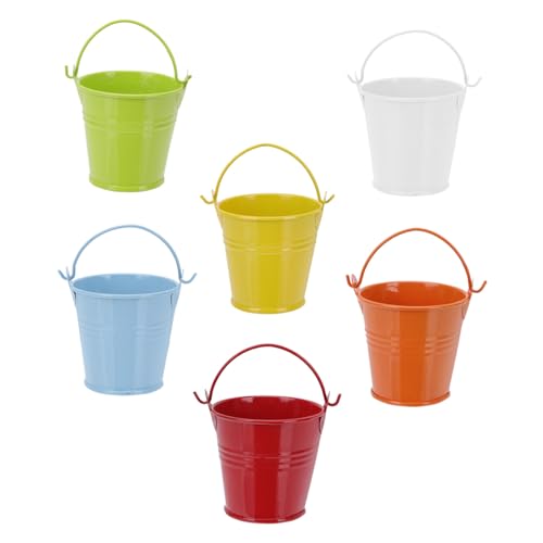 VICASKY 6 Pièces Mini Pot De Fleurs Fer Pot De Fleurs Compact pour Plantes Fer pour Maison