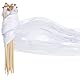 30 Stücke Weiß Wedding Wands mit Glocke,Zauberstäbe Hochzeit Luftschlangen,Luftschlangen mit Holzstäbchen werden für Hochzeiten, Geburtstage, Weihnachten, Partys und andere Feiertagsfeiern verwendet