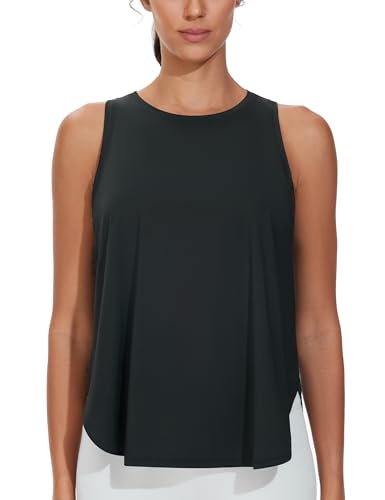 THE GYM PEOPLE Womens Racerback Workout Tank Tops Split Side Loose Fit Sleeveless Yoga Running Shirts with Curved Hem4