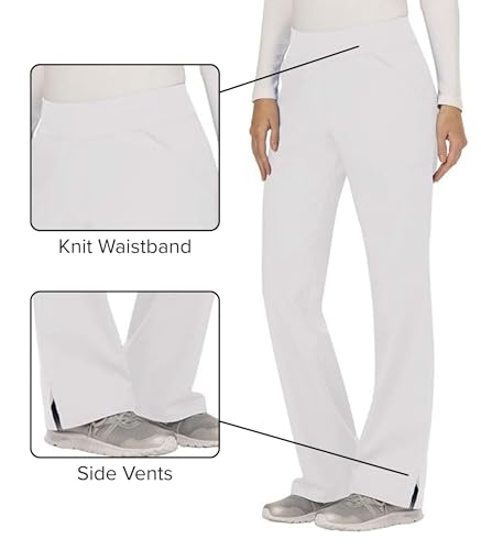 Image of Cherokee Women Scrub Pant with Straight Leg Pull-on Pant Medical Bottom with 4 Pocket & 2-Way Stretch Fabric - WW110 | 2-way Stretch Fabric, Pull-on Medical Bottom, Comfort Waistband, Knit Waist, Easy Care, Built For Healthcare Professionals