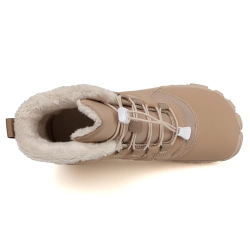 Image of Winter Hike Barefoot Boots Womens,Warm Zero Drop Snow Boot Slip On Barefoot Footwear Men Wide Waterproof hike barefoot shoes Women Hiking Walking Outdoor